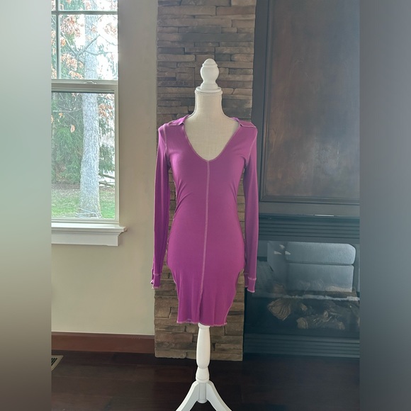 Fashion Nova Ribbed Casual Midi Dress-Purple-Size M NWT💜 - Picture 1 of 3